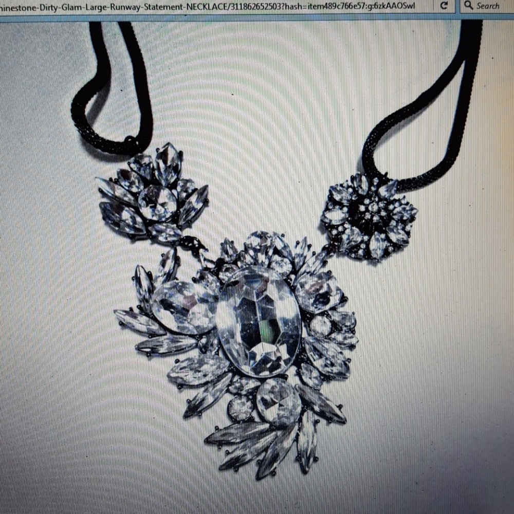 Erickson Beamon Crystal&Rhinestone Dirty Glam Large NECKLACE NWOT - Picture 2 of 8